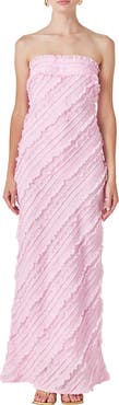 Endless Rose Ruffle Strapless Maxi Dress