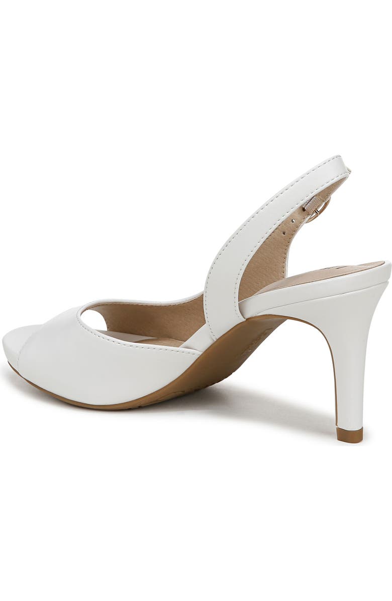 LifeStride Teller Slingback Peep Toe Pump - Wide Width Available, Alternate, color, White