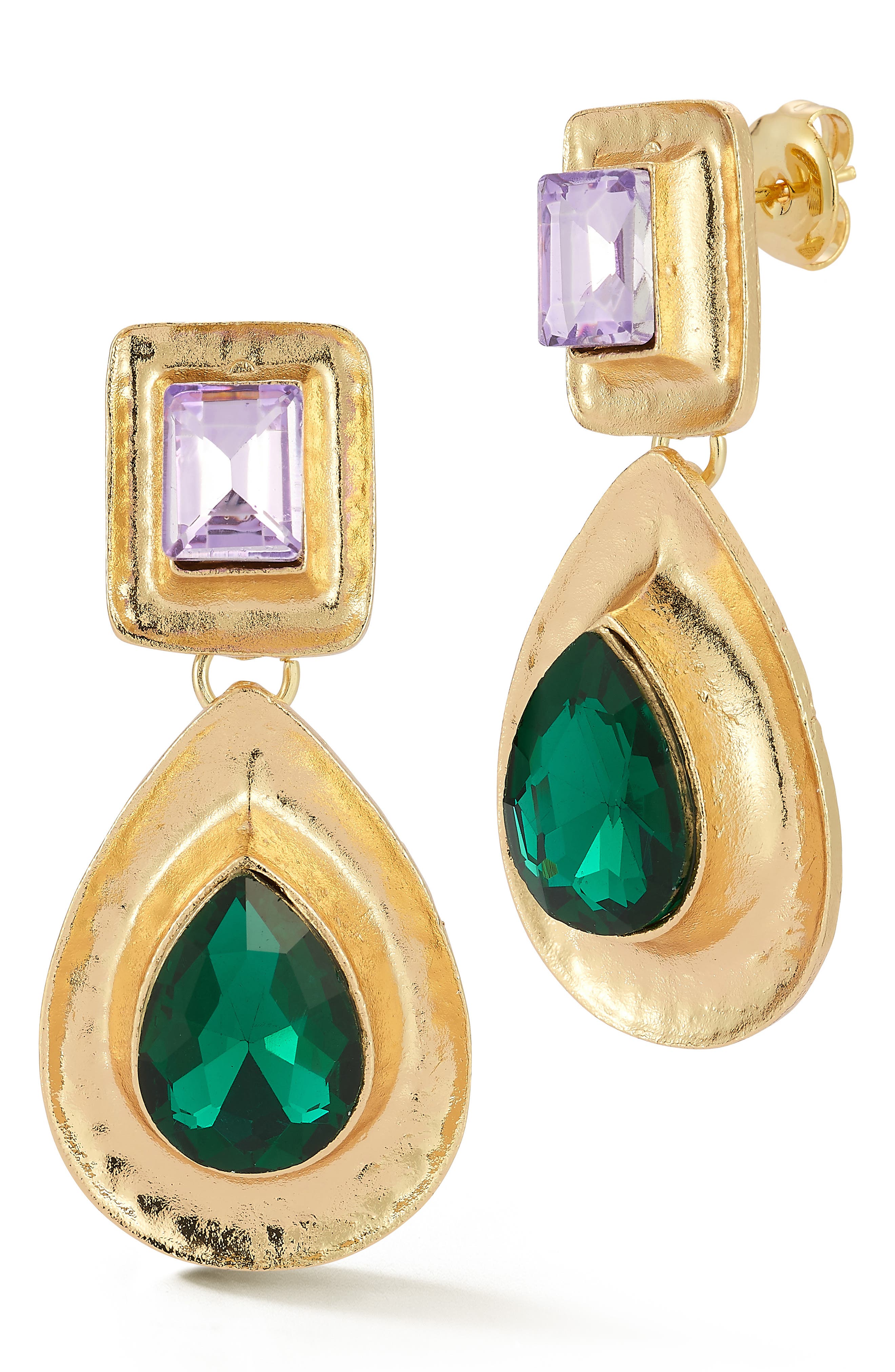 Cubic Zirconia Statement Drop Earrings