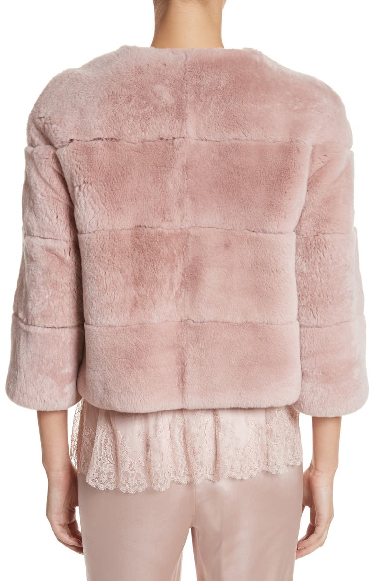 St. John Collection Genuine Rex Rabbit Fur Jacket | Nordstrom