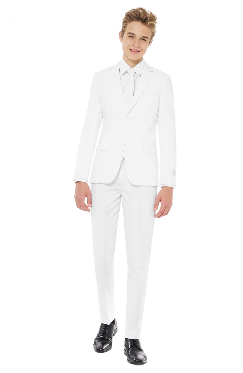 OppoSuits White Knight Two-Piece Suit with Tie, Main, color, White
