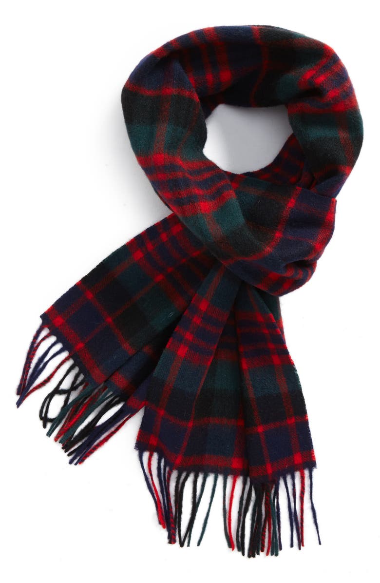 Barbour New Check Lambswool & Cashmere Scarf, Main, color, 