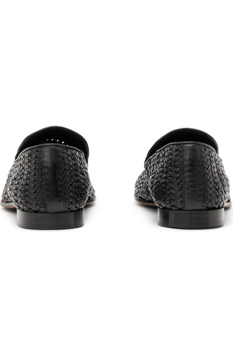 John Varvatos Venice Woven Slip On Shoe, Alternate, color, Black