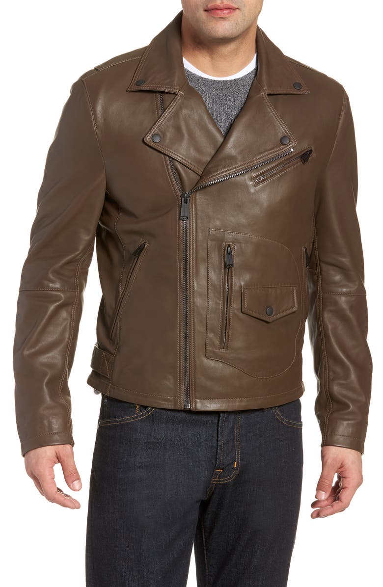 Cole Haan Lamb Leather Jacket, Alternate, color, 