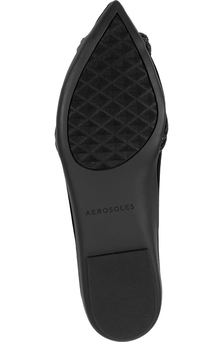 Aerosoles Damir Suede Crystal Embellished Flat, Alternate, color, Black Velvet