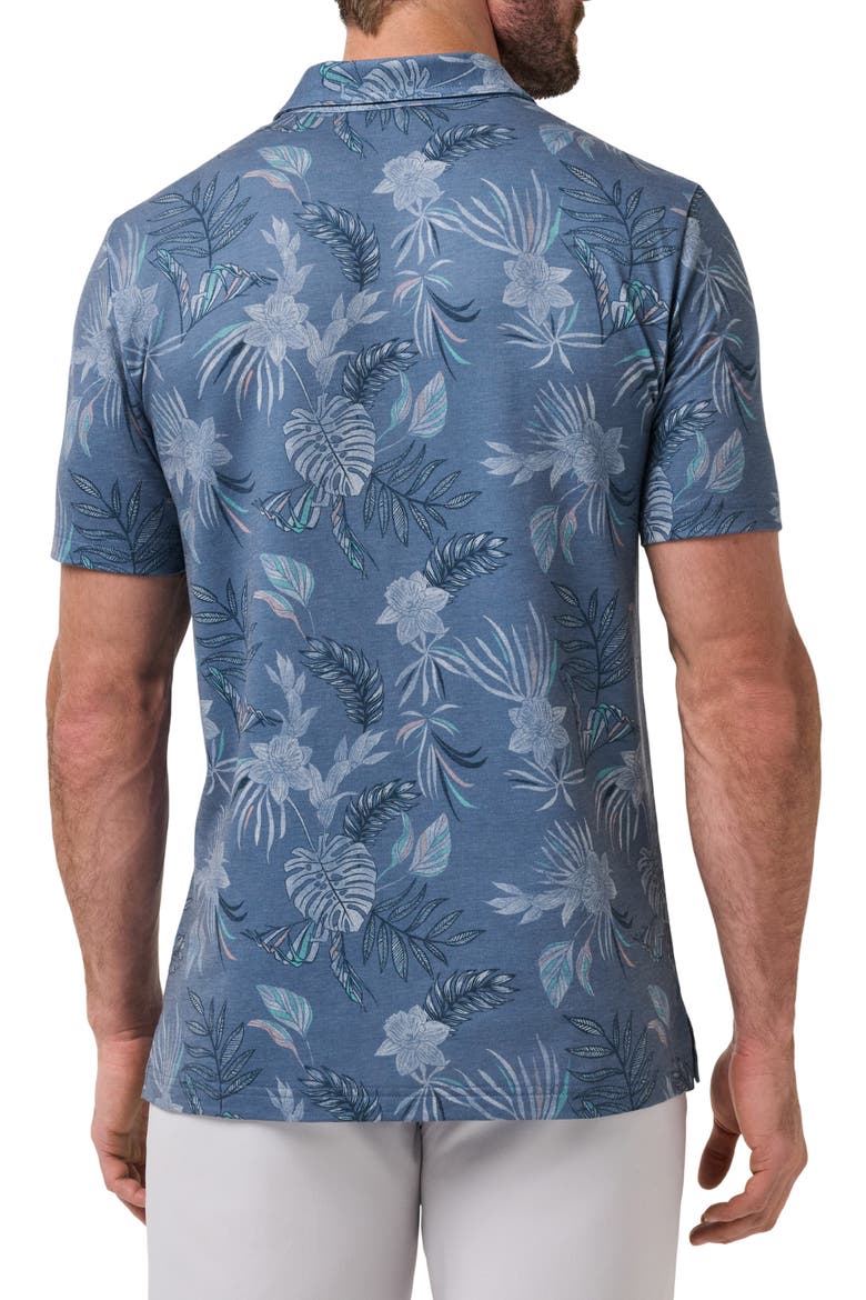 Featherweight Floral Polo, Alternate, color, BLUE HORIZON