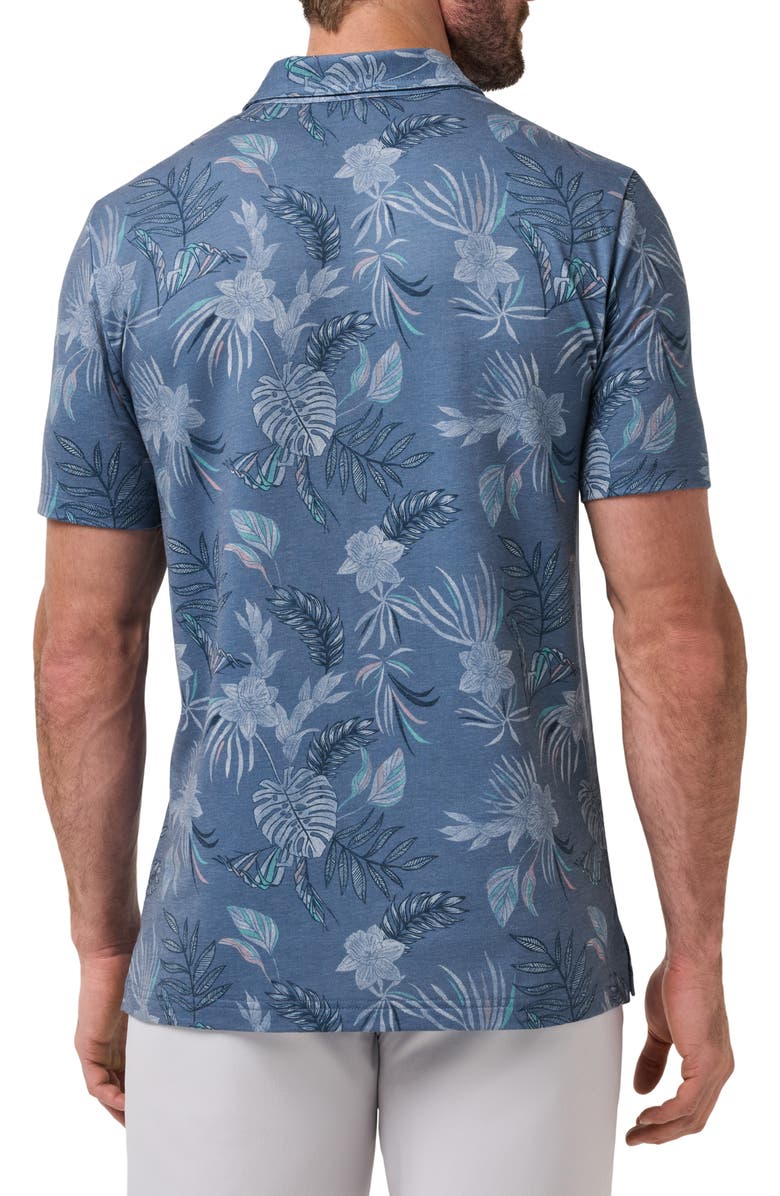 TravisMathew Featherweight Floral Polo, Alternate, color, Blue Horizon