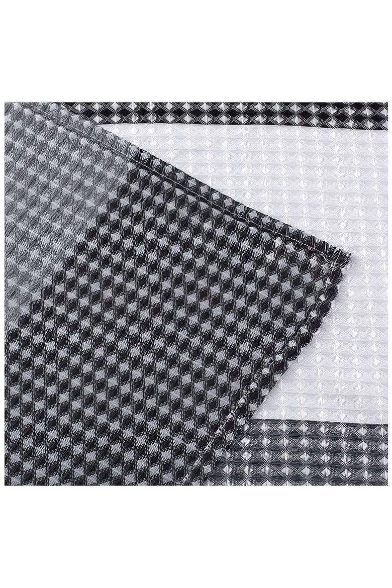 Shades Ombré Waffle Texture Shower Curtain, Alternate, color, BLACK