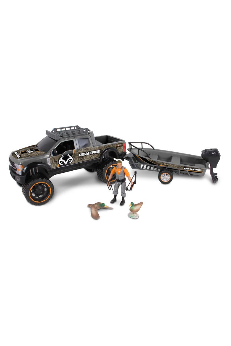 Hunting Playset W/ Ford F250 & Ducks, 10 Pieces, Main, color, Multicolored