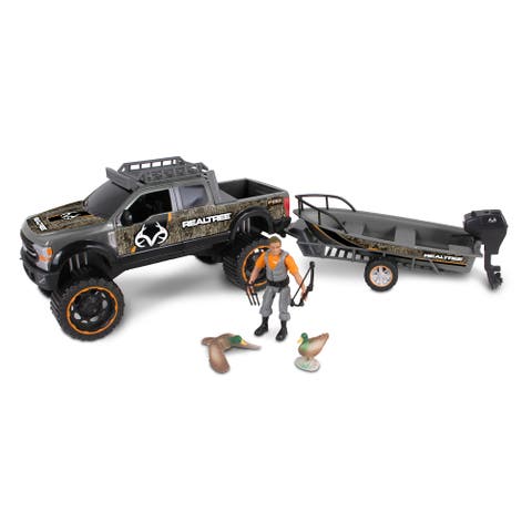 RealTree Hunting Playset W/ Ford F250 & Ducks, 10 Pieces