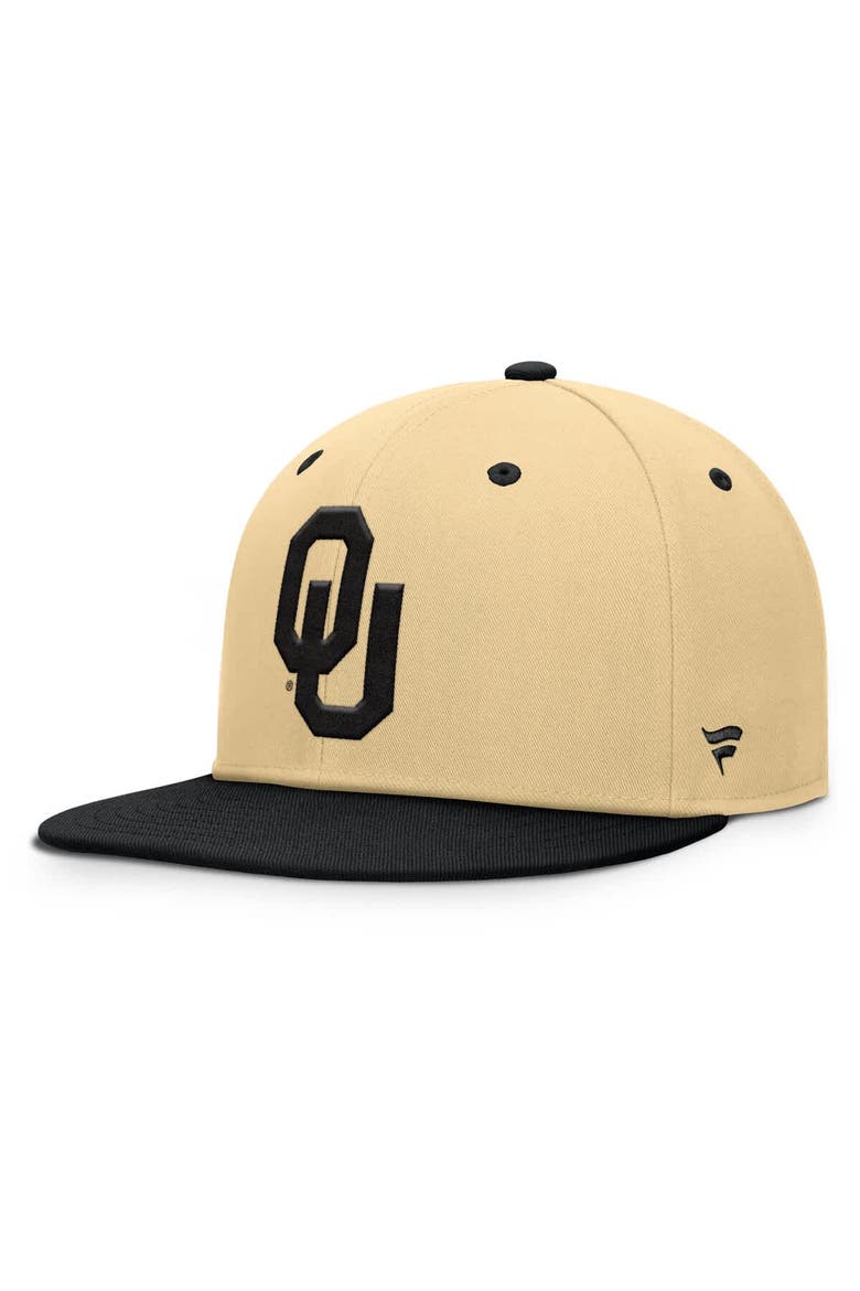 Men's Fanatics Gold/Black Oklahoma Sooners Balance Fitted Hat, Alternate, color, Khaki