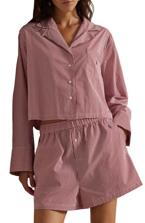 Polo Ralph Lauren Cotton Poplin Pajamas In Red