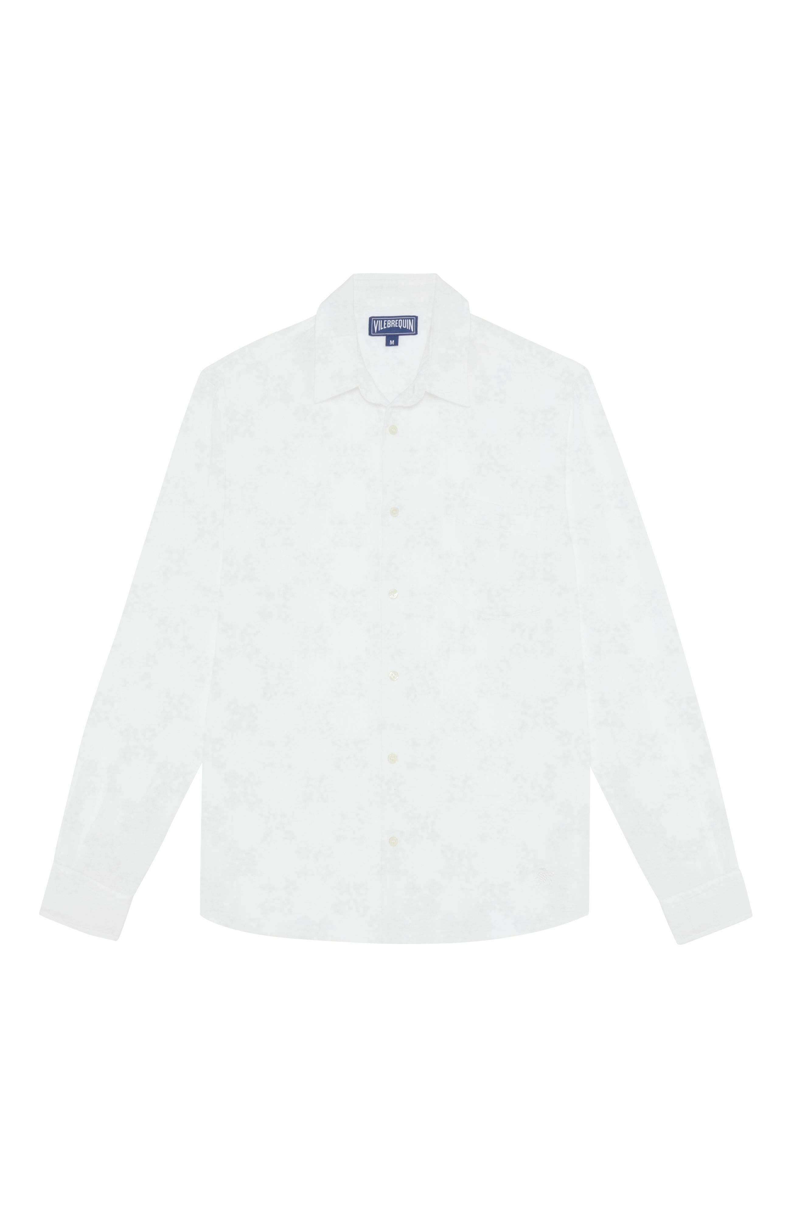 Men's Solid Linen and Cotton Shirt - image 2