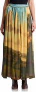Avec Les Filles Landscape Mural Full Maxi Skirt