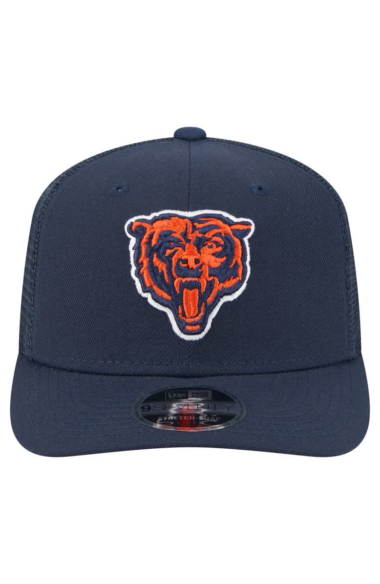 New Era Men's New Era Navy Chicago Bears Team Collection 9SEVENTY Stretch-Snap Adjustable Hat, Alternate, color, Navy