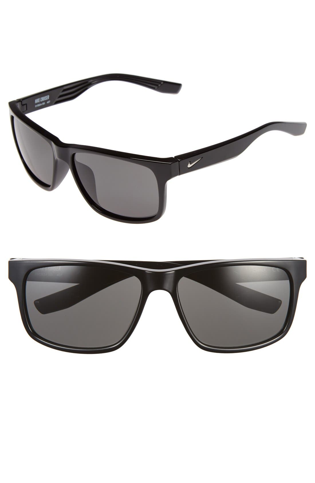 nike bandit 59mm square sunglasses
