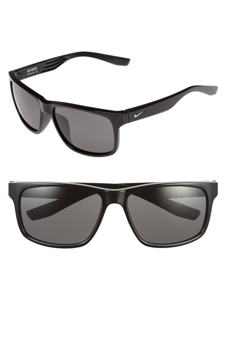 'Cruiser' 59mm Sunglasses, Main, color, BLACK