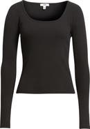 Mavi Jeans Square Neck Long Sleeve T-Shirt