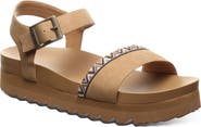 BEARPAW Orion Faux Leather Platform Sandal