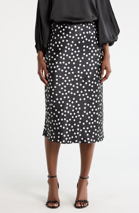 Polka Dot Midi Skirt