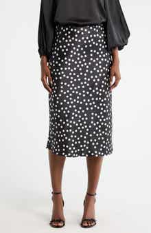 Renee C Polka Dot Midi Skirt