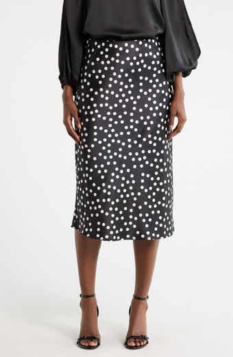Renee C Polka Dot Midi Skirt