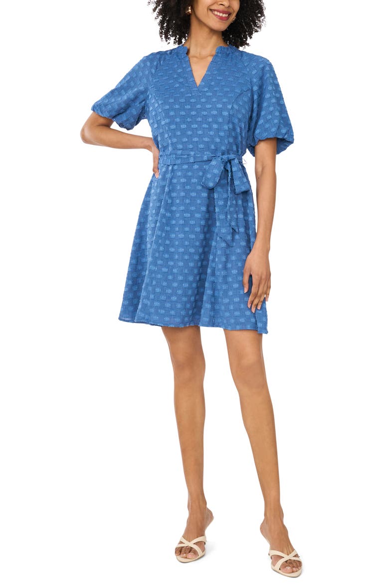 Dobby Texture Dress, Main, color, CLASSIC INDIGO