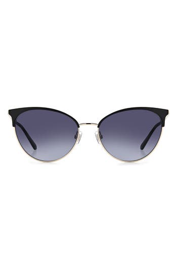 Fossil 55mm Gradient Cat Eye Sunglasses In Black
