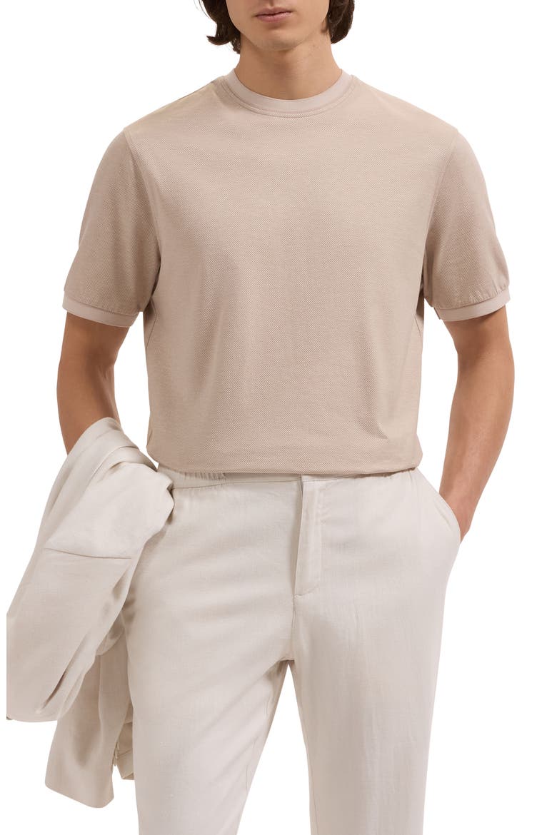 Crewneck Pima Cotton T-Shirt, Main, color, DESERT