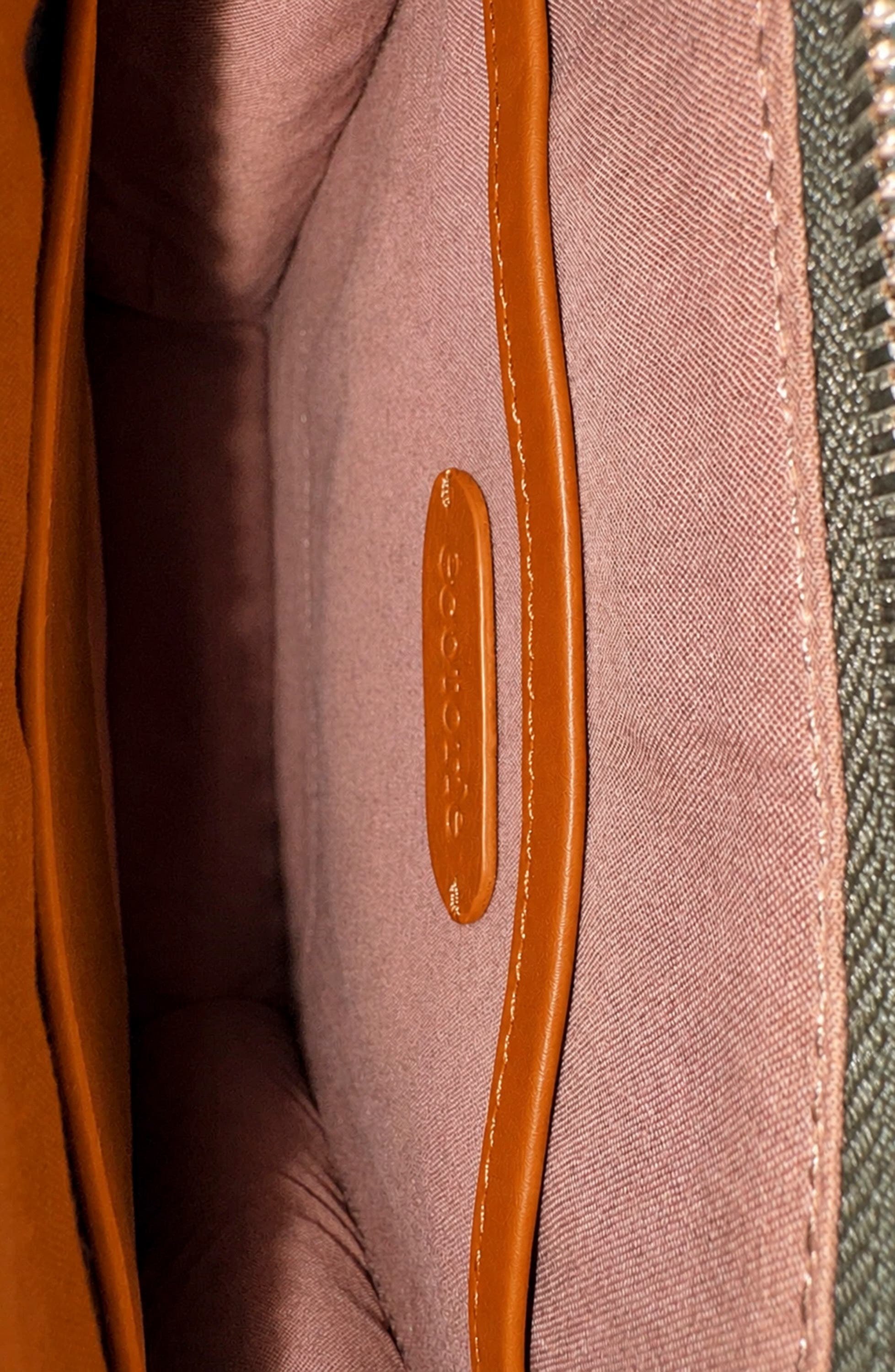 Polly Woven Leather Crossbody Bag, Alternate, color, CARAMEL
