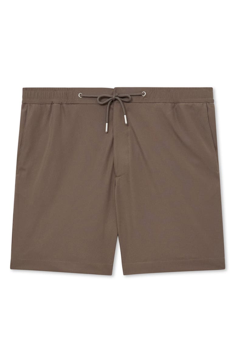 Reiss Newmark Drawstring Shorts, Alternate, color, Mocha Brown