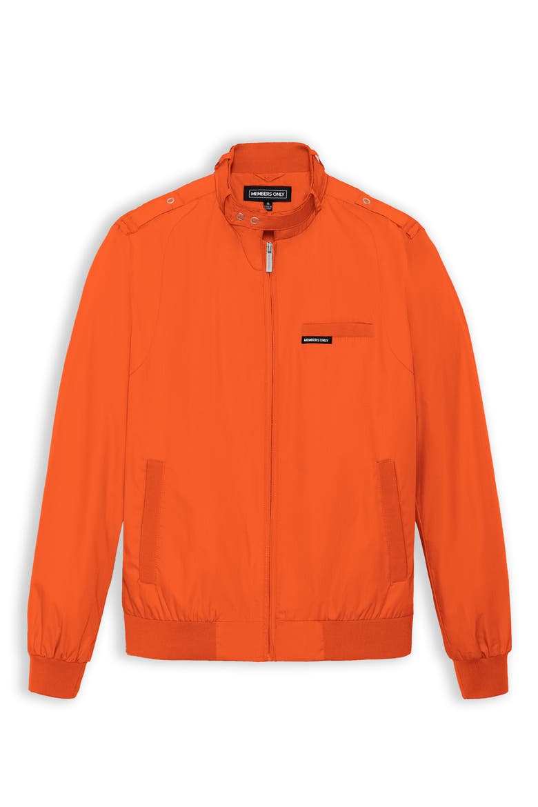 Classic Iconic Racer Jacket, Alternate, color, Orange