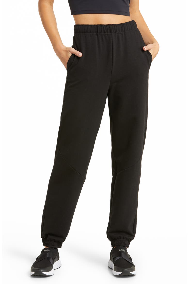 Weekend High Waist Sweatpants, Main, color, BLACK