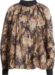 KOBI HALPERIN Stevie Raglan Sleeve Cotton Button-Up Shirt