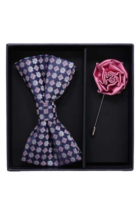 Bow Tie & Lapel Pin Set