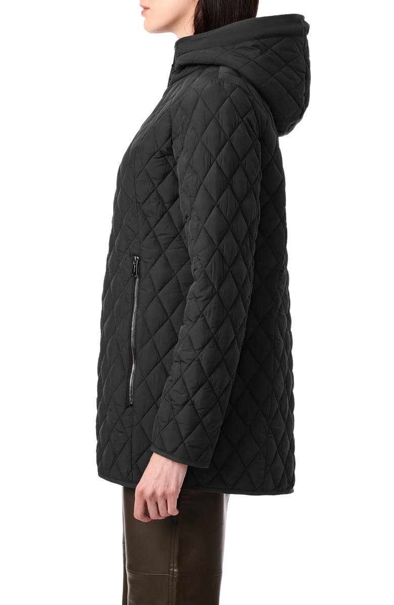 Bernardo Diamond Quilt Packable Hooded Puffer Jacket, Alternate, color, 