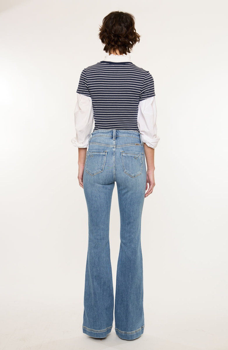 KanCan Rachel High Rise Flare Jeans, Alternate, color, Medium Wash