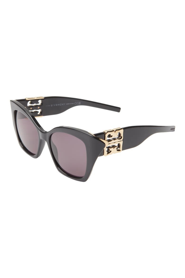 4G Liquid 54mm Square Cat Eye Sunglasses, Alternate, color, SLTBRZ/BRNG
