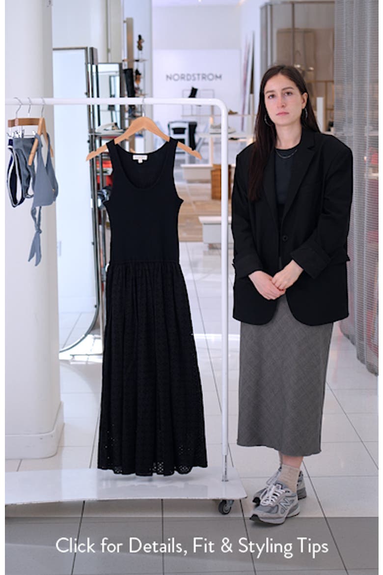 Mixed Media Eyelet Maxi Cover-Up Dress video