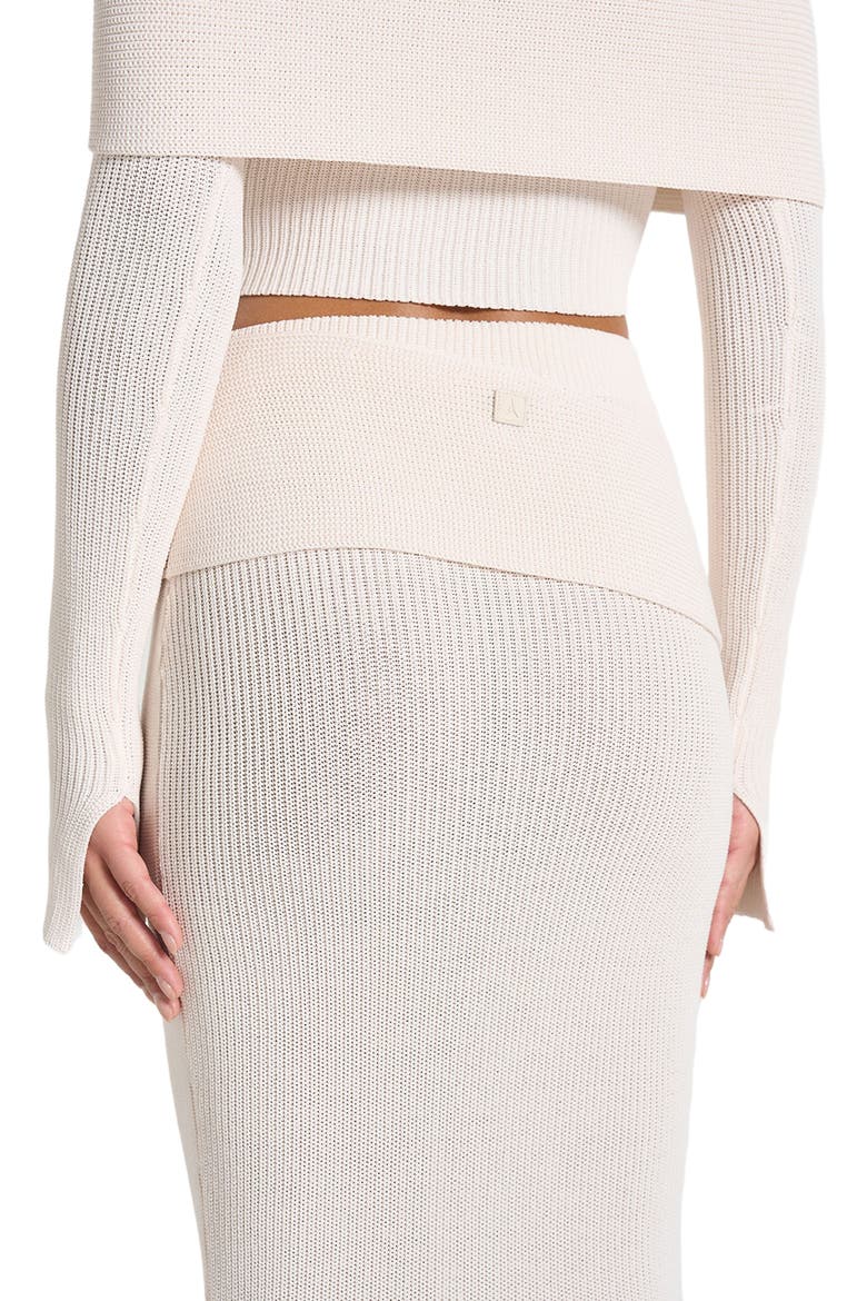 Amy Asymmetric Midaxi Skirt With Hardware Detail, Alternate, color, Cream