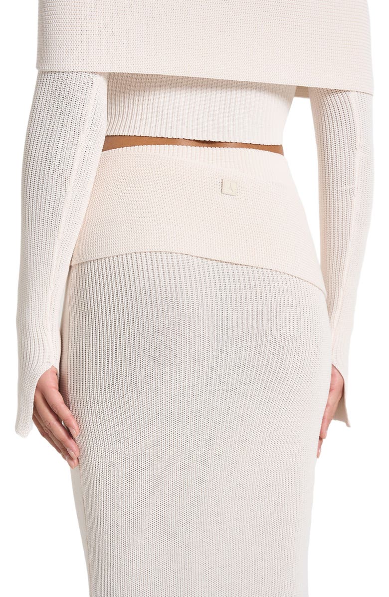 Manière De Voir Amy Asymmetric Midaxi Skirt With Hardware Detail, Alternate, color, Cream