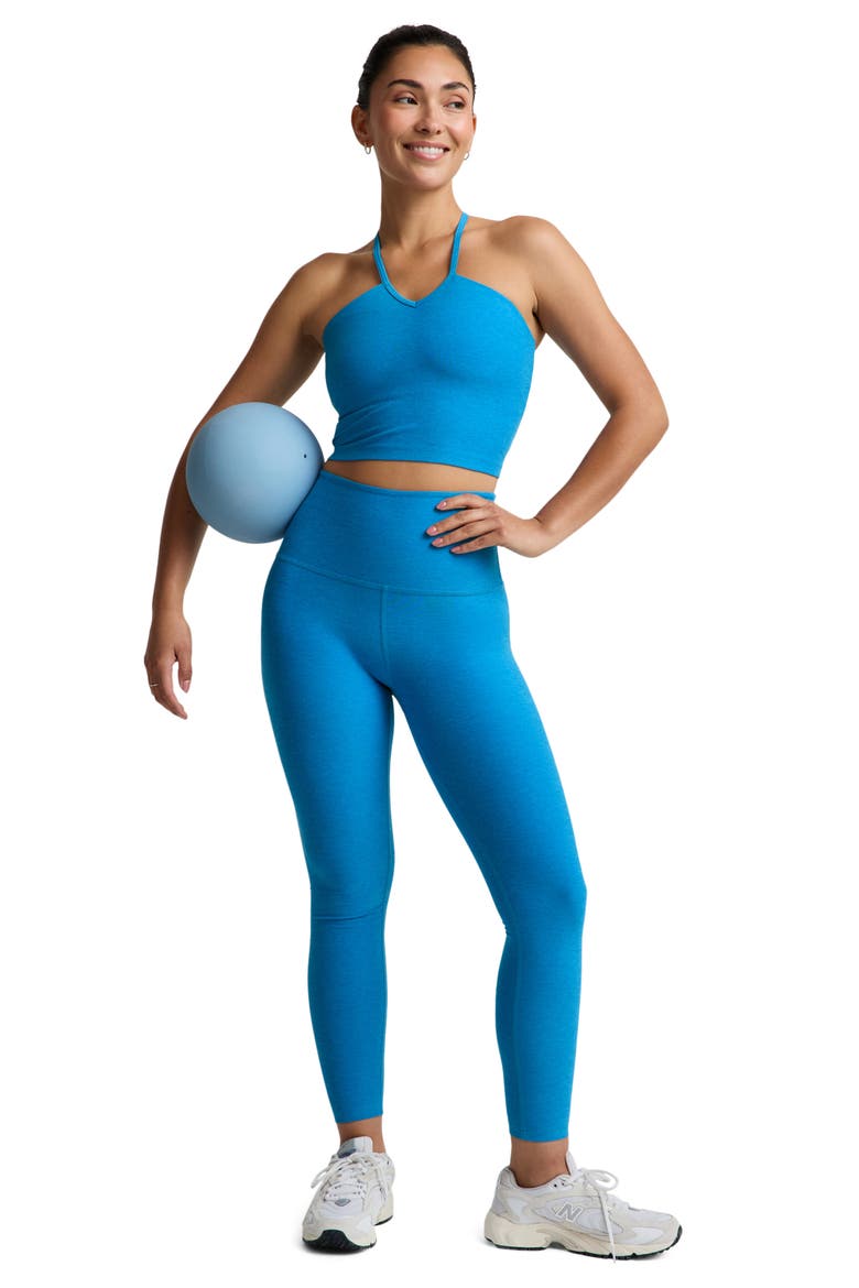 Caught in the Midi High Waist Leggings, Alternate, color, MALIBU LAGOON HEATHER