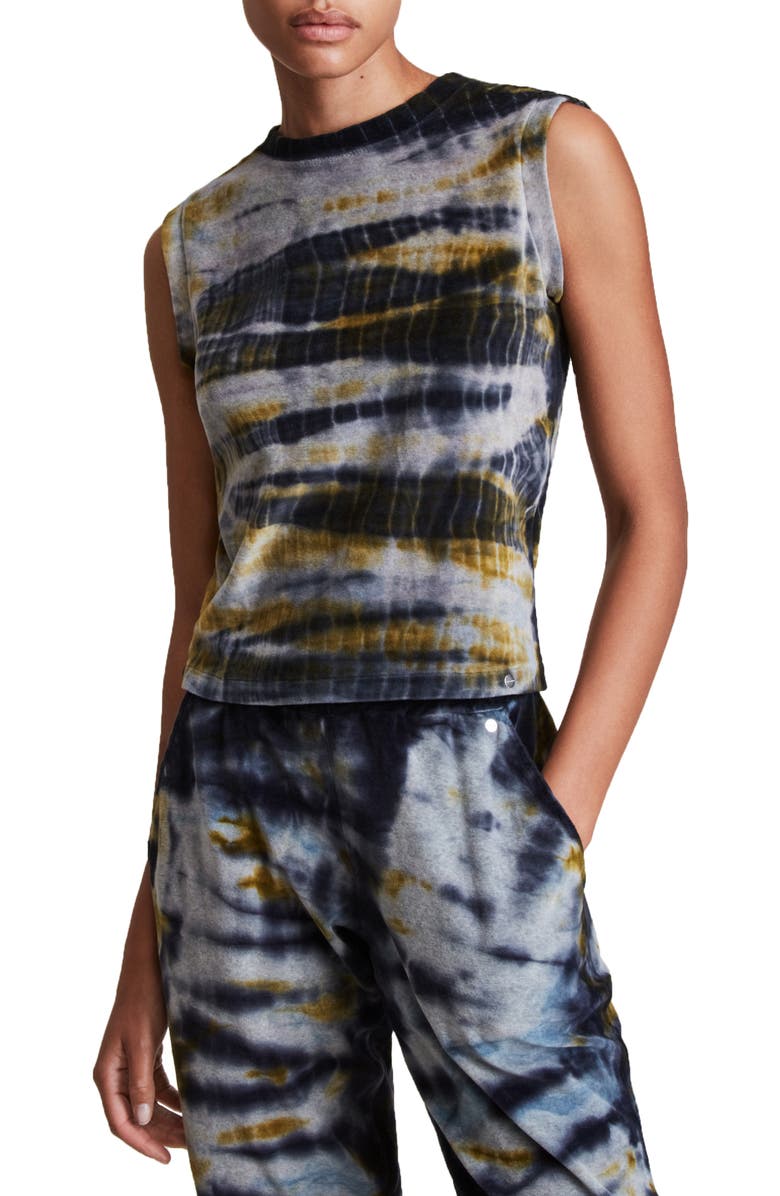 AllSaints Imogen Velvet Tie Dye Tank, Main, color, 