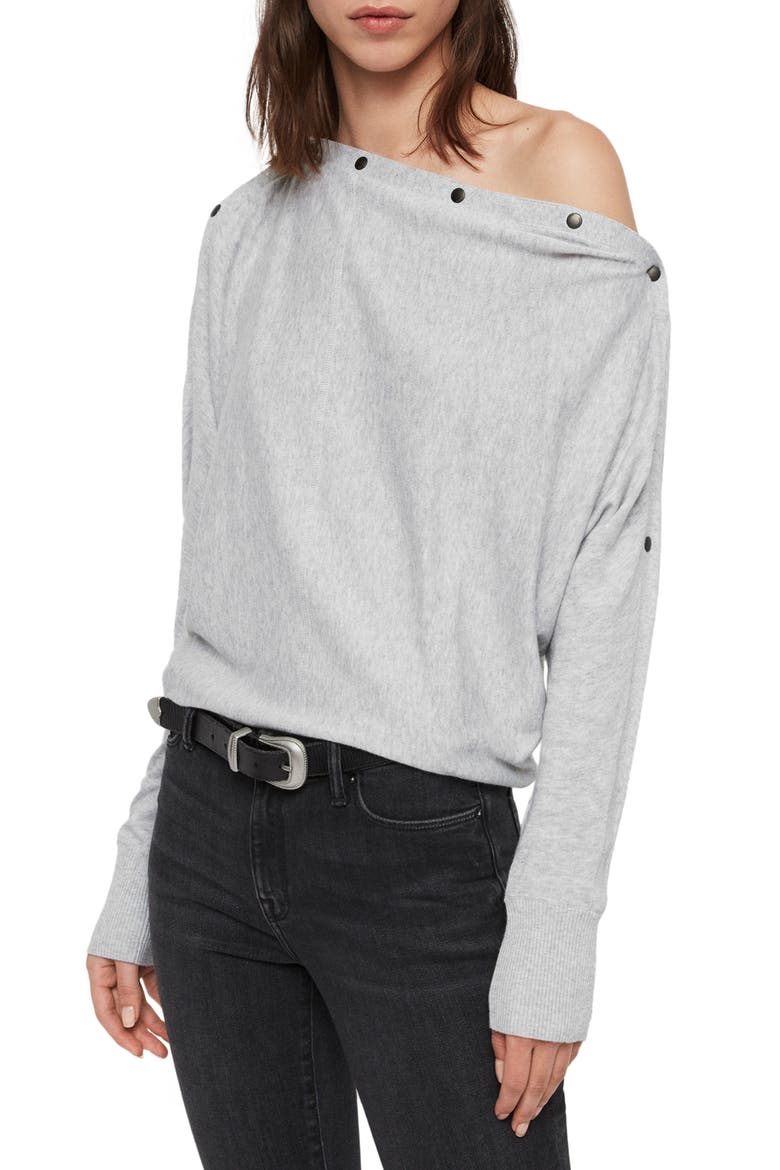 Elle Sweater, Alternate, color, GREY MARL