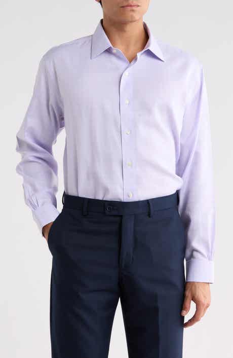 Regular Fit Textured Dobby Non-Iron Cotton Dress Shirt
