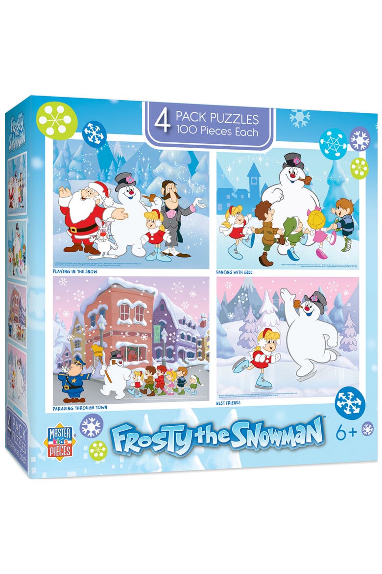 Frosty the Snowman 100pc Puzzles 4-Pack, Main, color, Multicolor