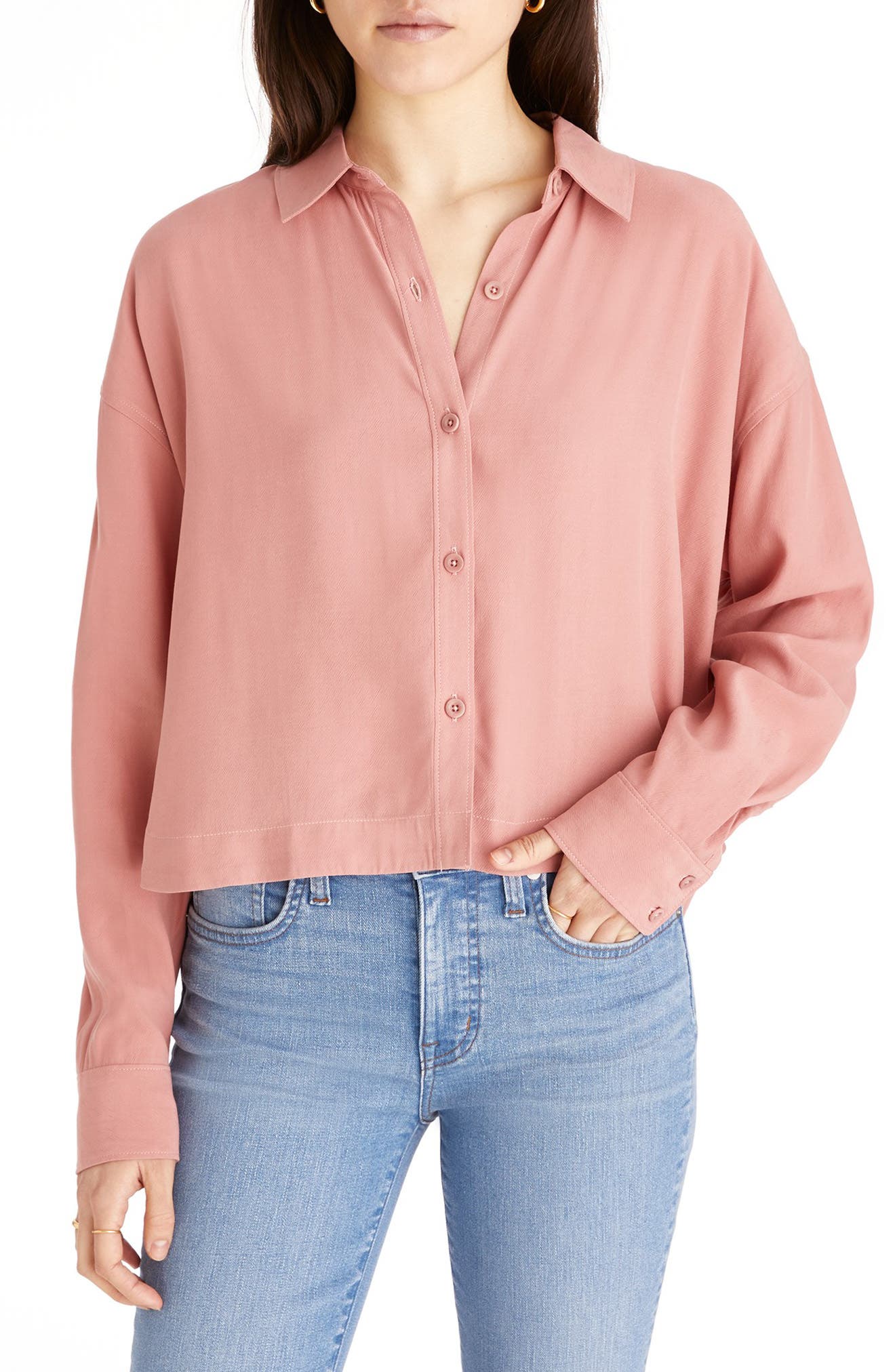 Madewell Lusterweave Hartfield Crop Shirt