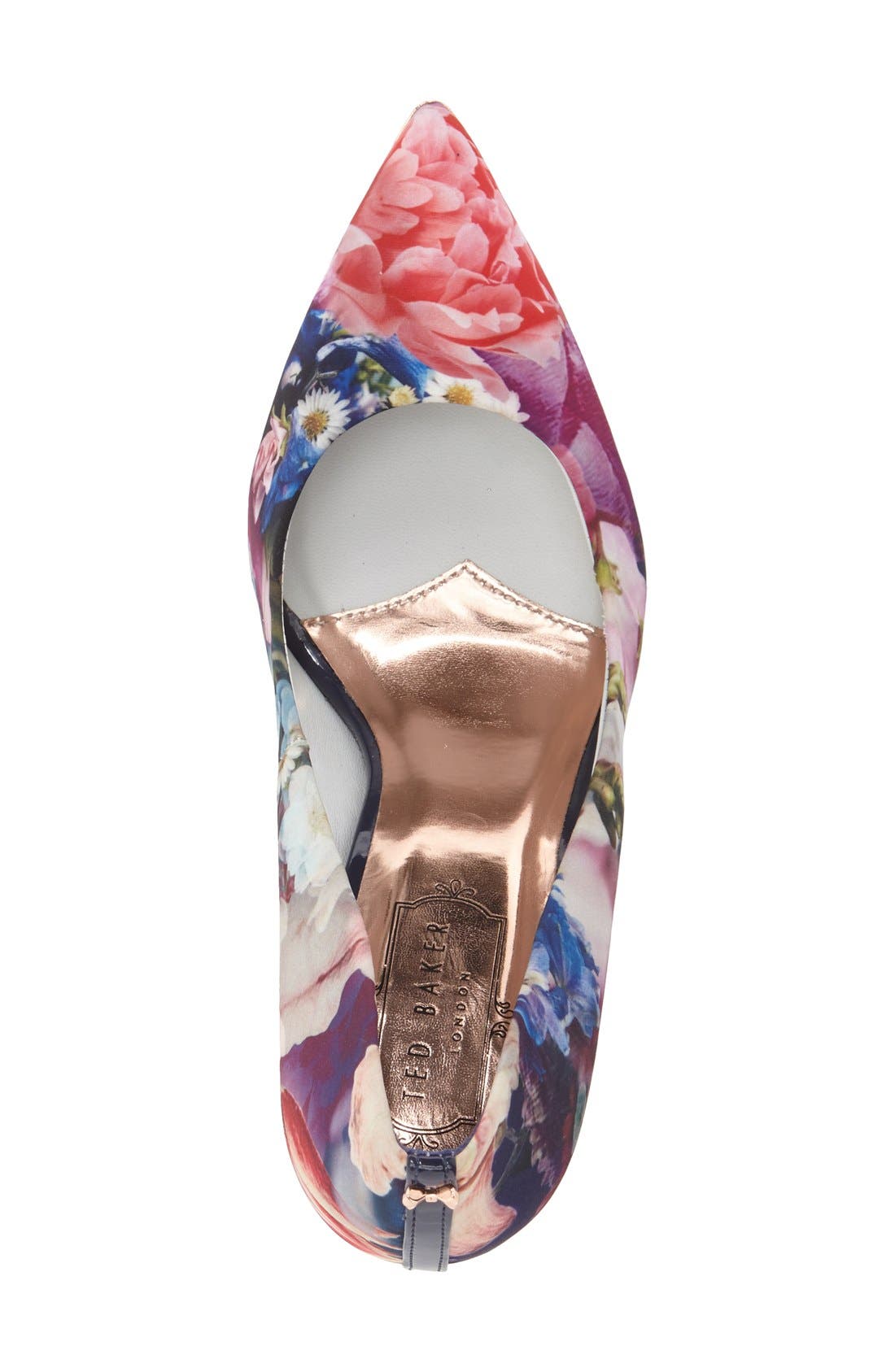 'Neevo' Pointy Toe Pump, Alternate, color, FOCUS BOUQUET SATIN