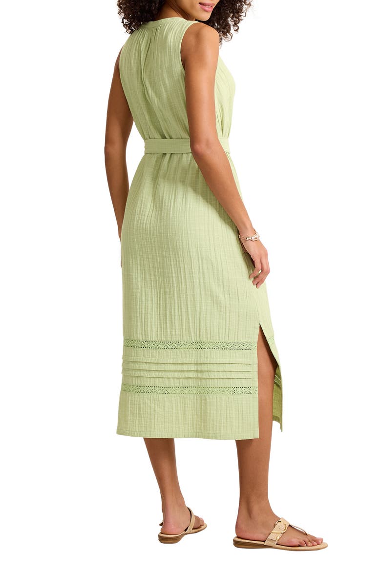Sleeveless Cotton Gauze Midi Dress, Alternate, color, LIGHT ROSEMARY