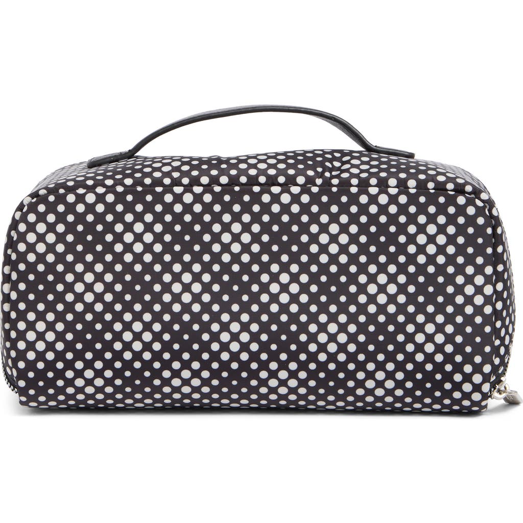 Bcbg Fold Out Cosmetic Case In Black And White Dots
